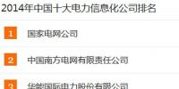 2014年中國(guó)十大電力信息化公司排名