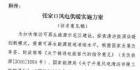 河北發(fā)改委：2017年起張家口市增加509萬㎡風(fēng)電供暖 上網(wǎng)電價不足0.05元/千瓦時（附意見稿）