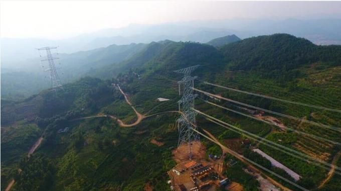 國內最長特高壓陜西榆橫——山東濰坊特高壓工程放線工作進展順利