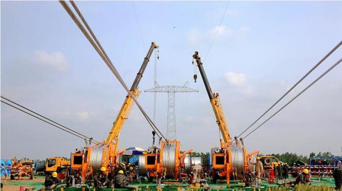 ±800千伏晉蘇線全面進(jìn)入架線施工高峰