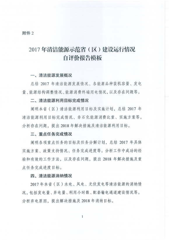 國家能源局發(fā)布建立清潔能源示范省(區(qū))監(jiān)測(cè)評(píng)價(jià)體系(試行)的通知