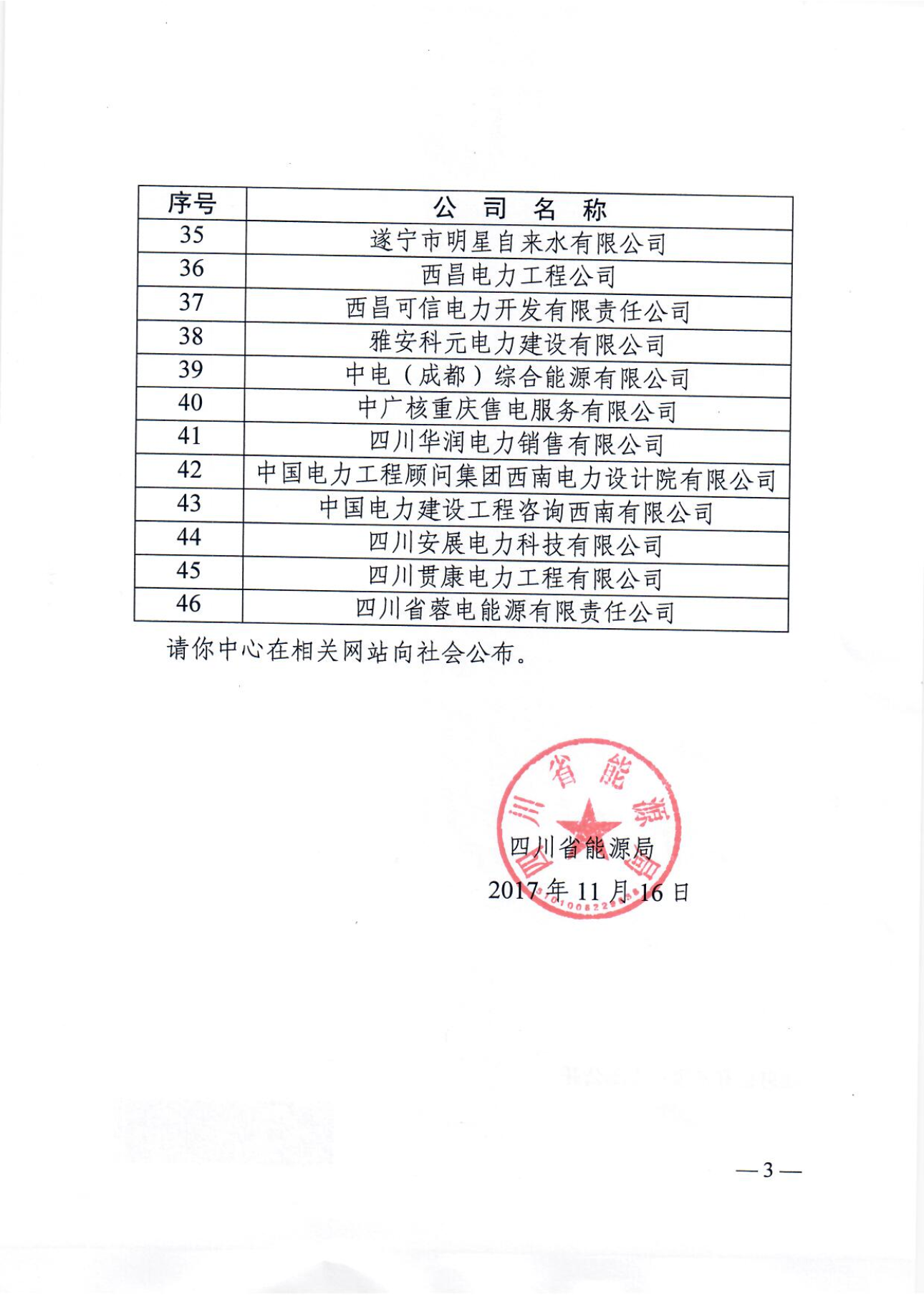 【四川電力交易中心】售電公司復(fù)函（第三批）