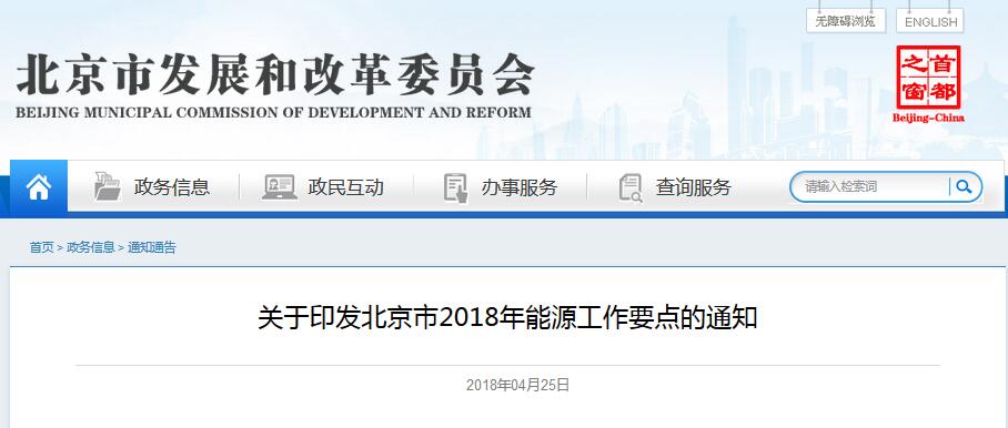 北京2018年能源工作要點(diǎn)：新增農(nóng)村戶用光伏2萬戶