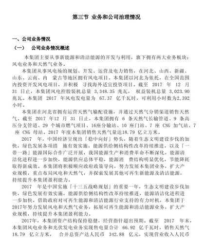 新天綠色能源2017年報：風(fēng)電發(fā)電量為 67.37 億度