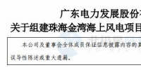 粵電力A：按計(jì)劃、有步驟開(kāi)展798MW海上風(fēng)電項(xiàng)目開(kāi)發(fā)建設(shè)工作