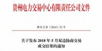 貴州省2018年5月雙邊協(xié)商交易<font color=