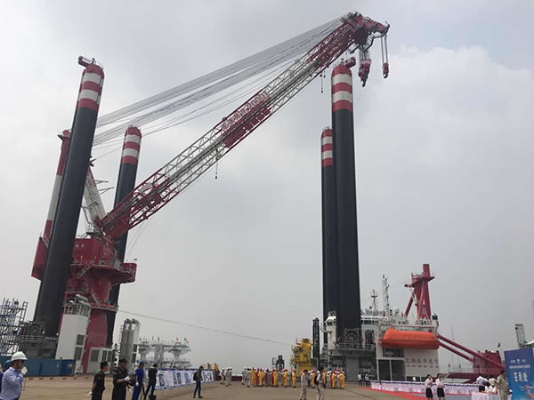世界最大風(fēng)電施工平臺交付使用