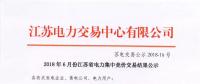 江蘇 | 2018年6月集中競價交易結(jié)果：成交電量33.31億千瓦時！