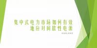 PPT｜集中式電力市場設(shè)計的北美經(jīng)驗