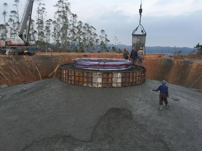 霞浦馬耳山風(fēng)電場(chǎng)項(xiàng)目完成全部風(fēng)機(jī)基礎(chǔ)澆筑任務(wù)