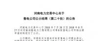 河南售電公司公示結(jié)果(第二十批)：8家售電公司注冊生效