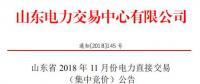 山東2018年11月電力直接交易 （集中競(jìng)價(jià)）：發(fā)用電企業(yè)交易結(jié)算關(guān)口保持既有關(guān)口不變