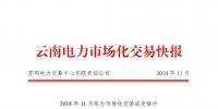 云南電力市場化交易快報（2018年11月）