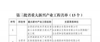 安徽省第三批重大新興產業(yè)工程和重大新興產業(yè)專項名單發(fā)布