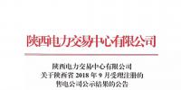 陜西電力交易中心有限公司關(guān)于陜西省2018年9月受理注冊的<font color=
