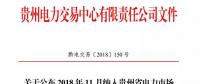 關于公布2018年11月納入貴州省電力市場售電主體目錄企業(yè)名單的通知