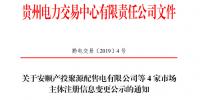 貴州發(fā)布了《關于安順產投聚源配售電有限公司等4家市場主體注冊信息變更公示的通知》