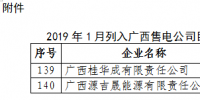 廣西發(fā)布了《關(guān)于公布2019年1月列入廣西售電公司目錄企業(yè)名單的通知》