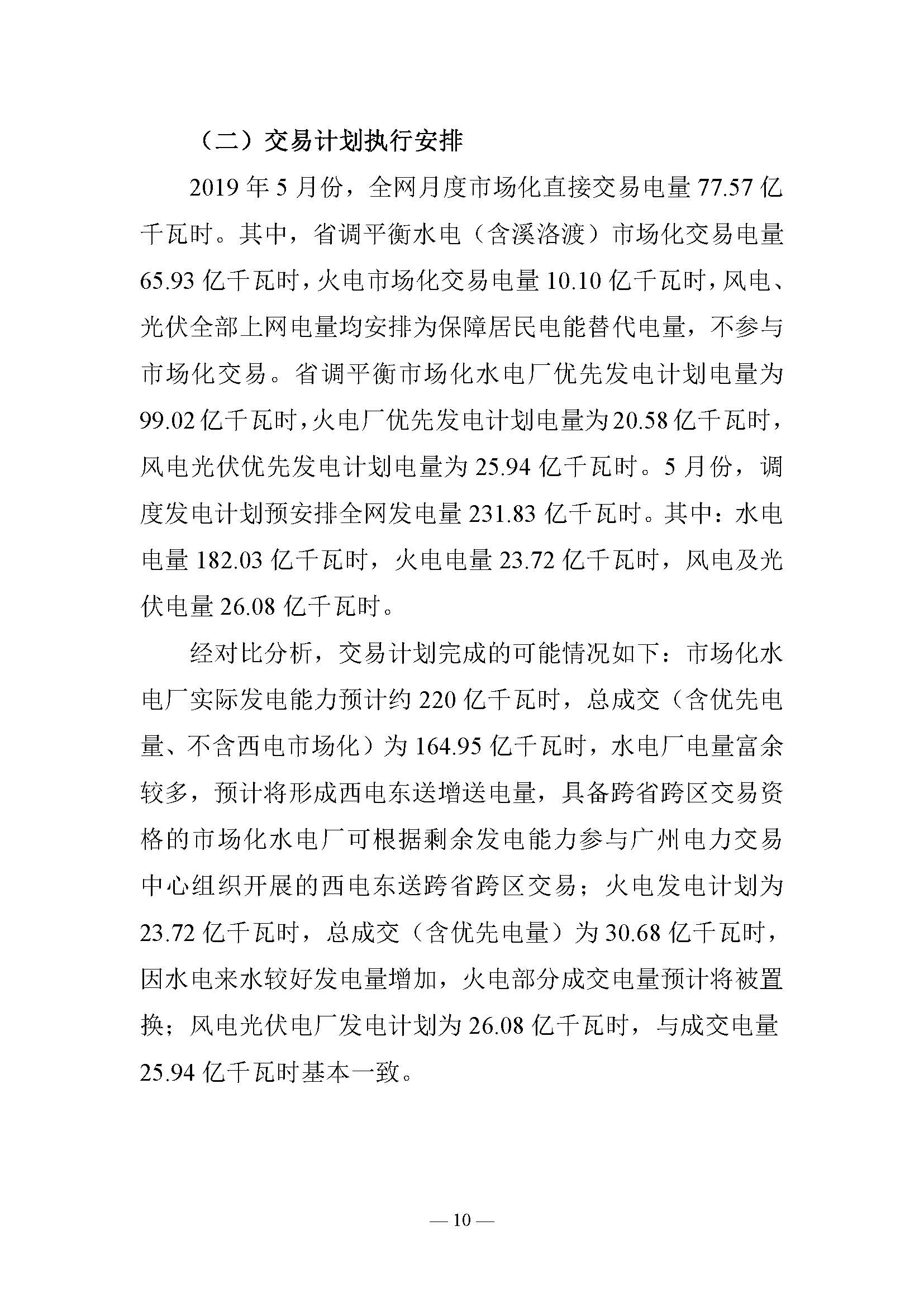 云南電力交易月報(bào)（2019年5月）：5月省內(nèi)市場化月度交易電量77.57億千瓦時(shí)