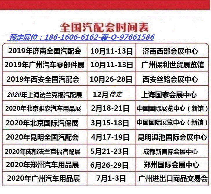 2020年昆明全國汽配會(huì)-昆明2020年全國汽配會(huì)