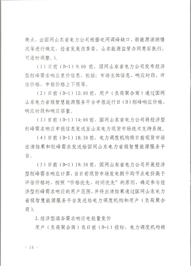 原文件｜山東開(kāi)展2020年電力需求響應(yīng)工作：建立健全適應(yīng)電力現(xiàn)貨市場(chǎng)模式的需求響應(yīng)機(jī)制